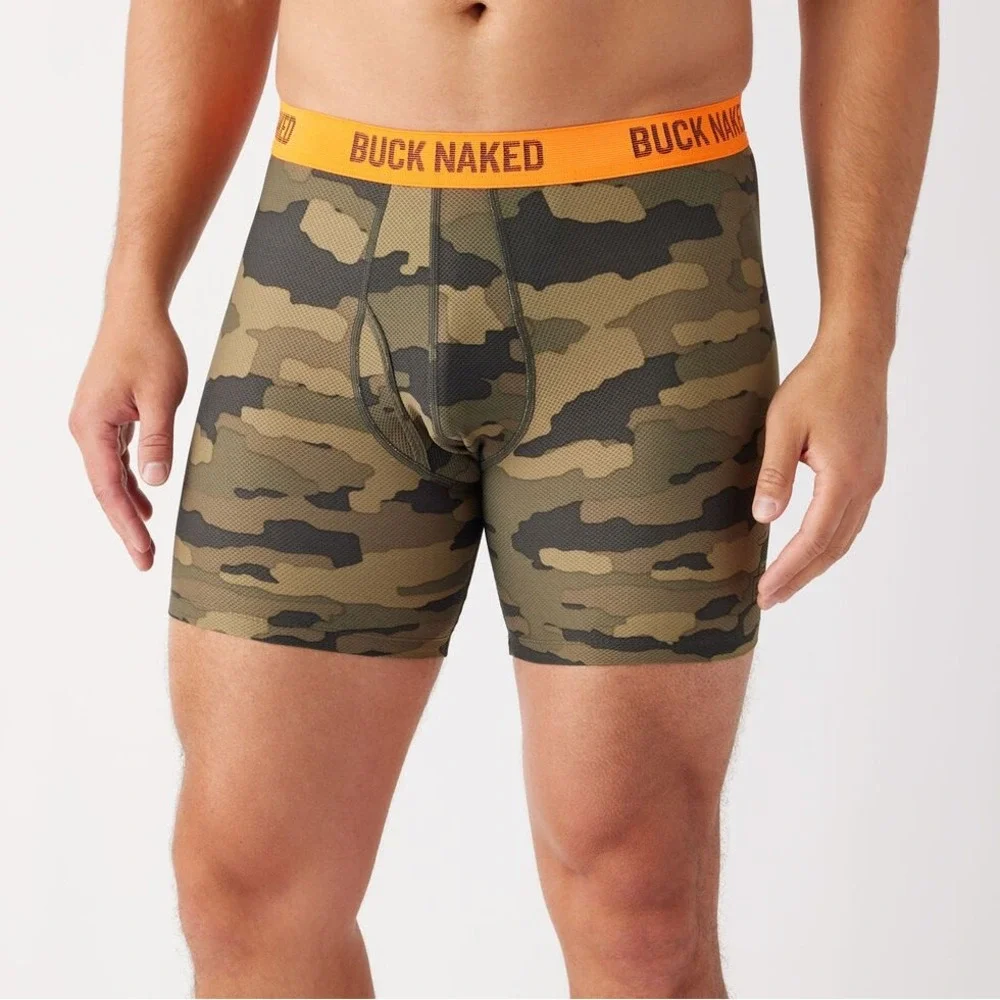 169. Men's Buck Naked Pattern Bullpen Boxer Briefs by Duluth Trading Size 3XL